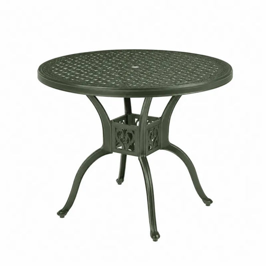 Okrągły stół ogrodowy z aluminium 90 cm zielony