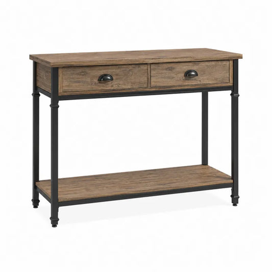 Stolik konsolowy z MDF i stali 101 cm z szufladami