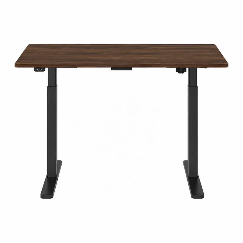 Biurko elektryczne z regulacją i blatem MDF 120x60 cm ciemny orzech