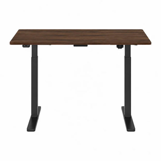 Biurko elektryczne z regulacją i blatem MDF 120x60 cm ciemny orzech